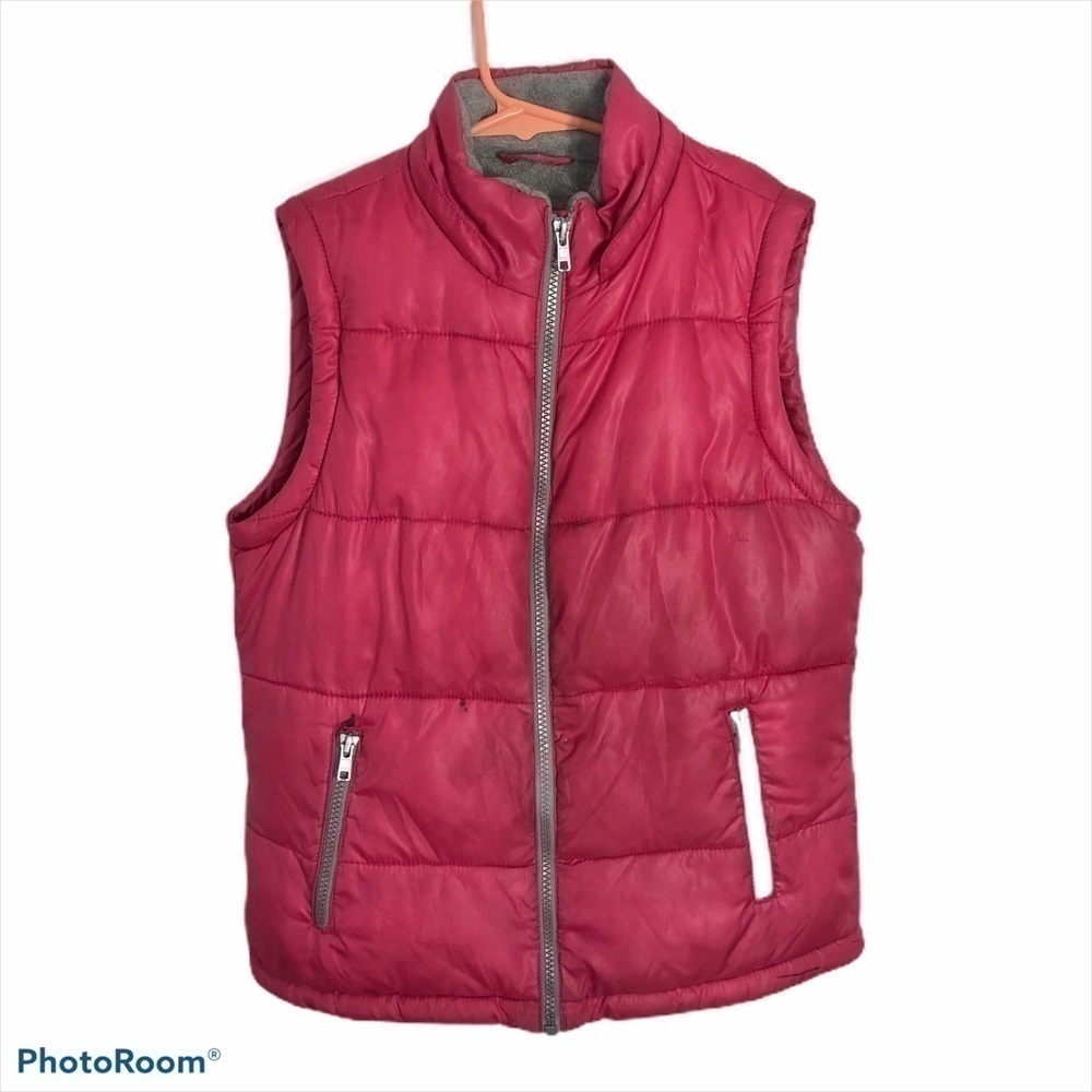Mini Boden Pink Puffer Vest Girls 9-10 Y Kids Full Zip